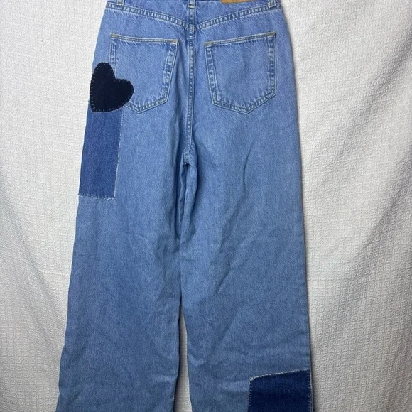 BDG‎ Blue Flare Jeans with Dark Patches - Picture 4 of 11